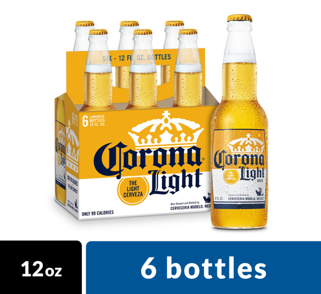 Corona Light Mexican Lager Light Beer - Beer - 6x 12oz Bottles