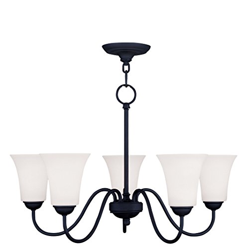 Livex Lighting 6505-04 Ridgedale 5 Light Chandelier, Black
