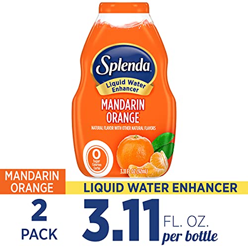 SPLENDA Liquid Water Enhancer Drops  Sugar Free  Zero Calorie  Natural Flavor  Concentrated Drink Mix  3.11 Fl Oz Each Bottle (Mandarin Orange  2 Pack thumbnail