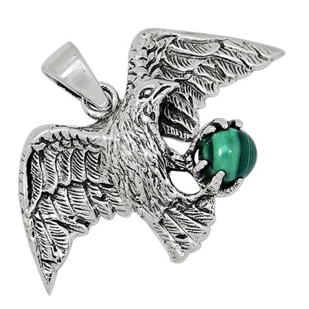 Malachite 925 Sterling Silver Pendant Jewelry ALLP-9545