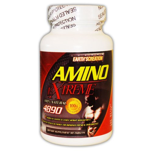 Earth's Creation Natural Amino 4890 XTREME - Helps Develop Muscle Mass & Helps Build Protein* - 90 Tablets