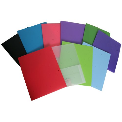 JAM Paper Heavy Duty Plastic Two-Pocket School Folders, Fuchsia Pink, 108/Pack 946172B