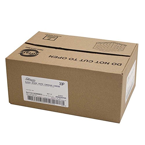 Sargento Sharp White Cheddar Slice, 21 Ounce -- 9 per Case.