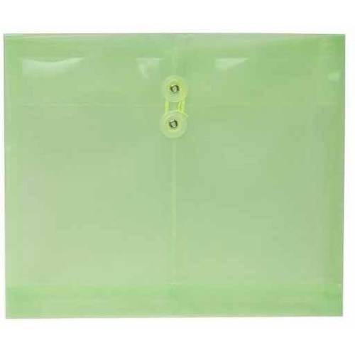JAM Paper Plastic Expansion Envelopes with Button and String Tie Closure, Letter Size Booklet, 9 3/4