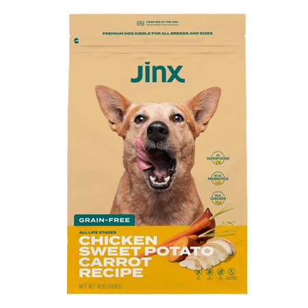 Jinx Chicken Sweet Potato Carrot Grain Free Dry Dog Food  4lb. Bag