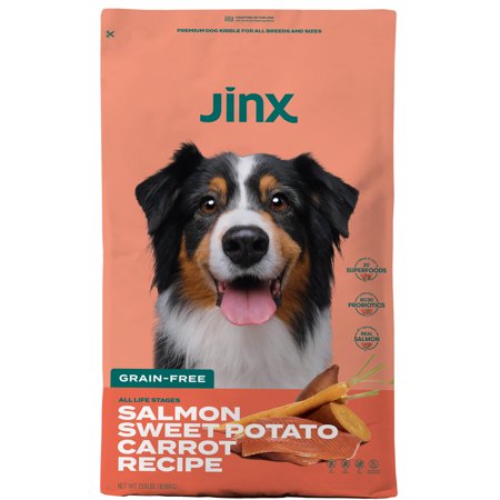 Jinx Salmon  Sweet Potato  & Carrot Grain Free Dry Dog Food  23.5 Lbs Bag