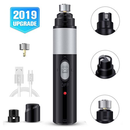 Pet Nail Grinder - Superior Electric Paw Trimmer Clipper with Diamond Bit Wheel Rechargeable and Portable Gentle Painless Paws Grooming Trimming Shapi