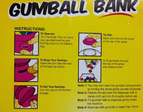Dubble Bubble Spiral Fun Gumball Bank 10