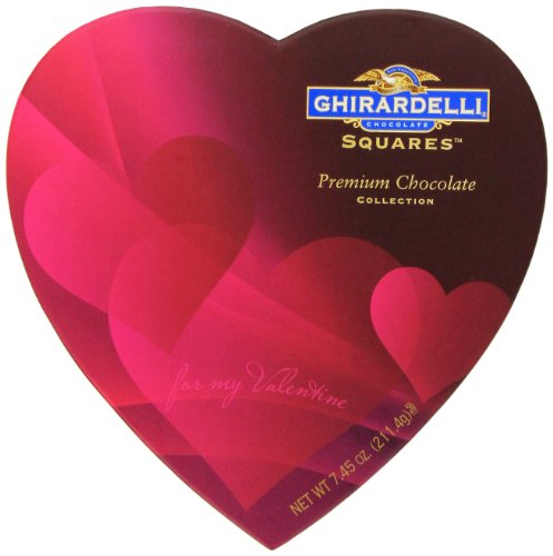 Ghirardelli Valentine's Chocolate Squares, Premium Chocolate Assortment, 7.45-Ounce Heart Box