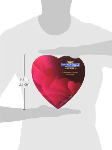 Ghirardelli Valentine's Chocolate Squares, Premium Chocolate Assortment, 7.45-Ounce Heart Box thumbnail