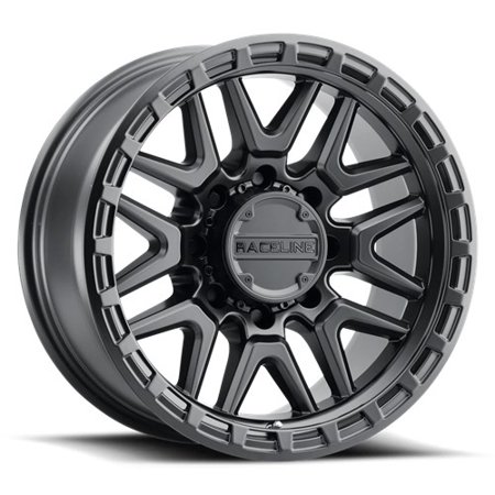 Raceline 953B-KRANK 18  Cast Aluminum Wheel  KRANK SATIN BLACK 18X9 8X180 +18mm