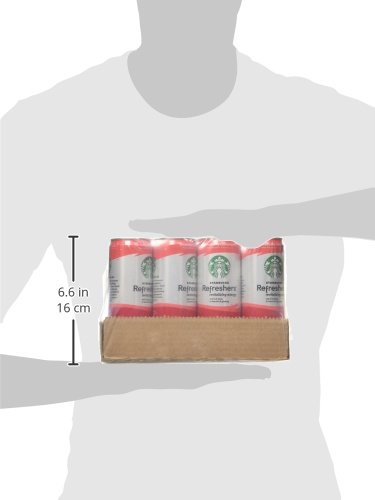Starbucks Refreshers, Strawberry Lemonade, 12 Ounce Sleek Cans (Pack of 12) thumbnail