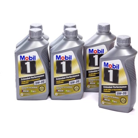 Mobil 1 (102989-6PK) Extended Performance 5W-20 Motor Oil - 1 Quart  (Pack of 6)