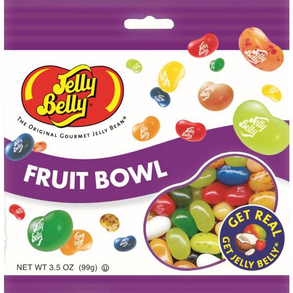 Jelly Belly Fruit Bowl Jelly Beans, Assorted Fruit Flavors, 3.5-oz, 12 Pack