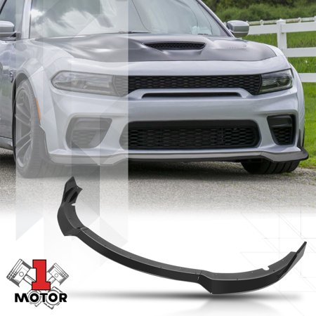 3Pcs Black Gloss Front Bumper Lip Spoiler Splitter for 15-20 Dodge Charger SRT