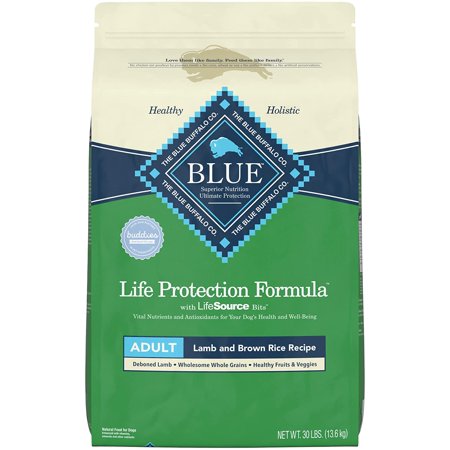 Blue Buffalo Life Protection Formula Lamb and Brown Rice Dry Dog Food for Adult Dogs  Whole Grain  30 Lb. Bag