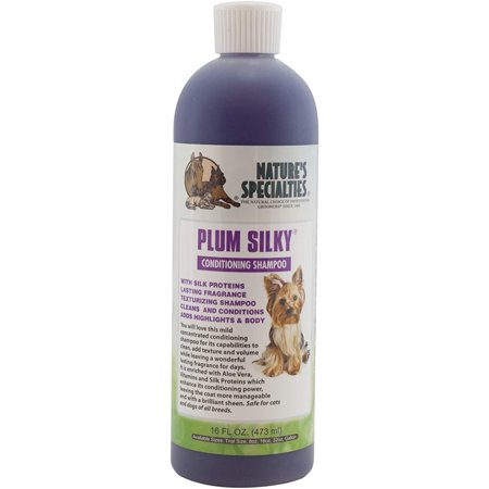 Plum Silky Ultra Concentrated Dog Shampoo Conditioner  Makes up to 3 Gallons  Natural Choice for Professional Pet Groomers  Silk Proteins  Made in USA