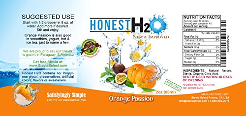 Water Enhancer-Honest H2O-from Stevia Select-2 Oz Water Flavoring-3 Pack Lemonade, Raspberry,Orange Passion-Lightly Sweetened Stevia Water Enhancer-Su thumbnail