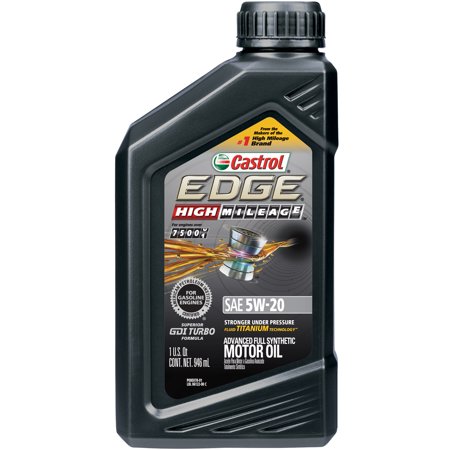 Castrol EDGE High Mileage 5W-20 Advanced Full Synthetic Motor Oil  1 Quart  Case of 6