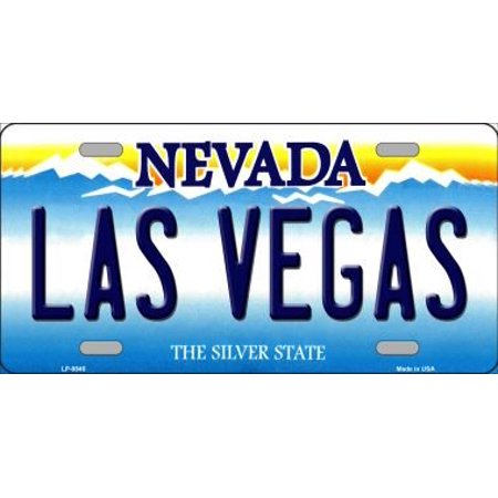 Las Vegas Nevada Background Novelty Metal License Plate LP-9545  Made in the USA by Smart Blonde