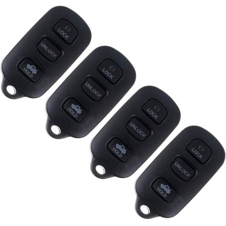 CCIYU X 4 Flip Key Fob 4 Buttons Replacement for 99 00 01 02 03 04 05 06 07 08 for Pontiac Vibe for Toyota Camry Corolla Matrix Sienna Solara Series w