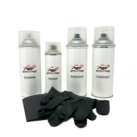 ABP Repair Paint Basecoat  Clearcoat (1K)  Primer (1K) and Prep Kit Compatible with Candy White Volkswagen Jetta City || Code: 9021