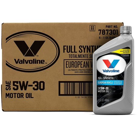 Valvoline European Vehicle Full Synthetic SAE 5W-30 Motor Oil 1 QT  Case of 6