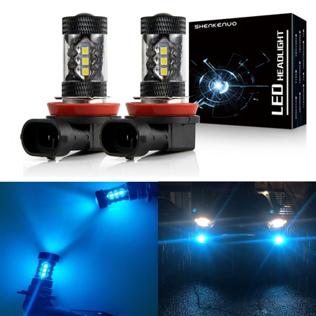 H8 H11 LED Fog Light Bulbs 8000K Ice Blue for Mercedes-Benz B200 06-10 E320 03-09 E350 06-12 GL450 08-12 ML350 03-05 S550 07-10 H16 H11LL H8LL 50W 320