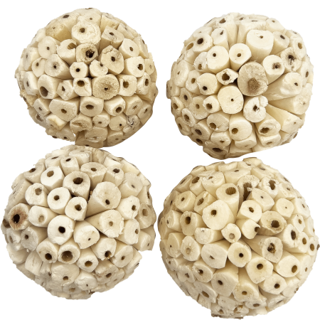 5104 Pk4 Small Sola Bird Balls M&M Bird Toys Natural Shredding Material Foot Toy