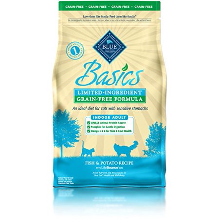 Blue Buffalo Basics Limited Ingredient Diet Grain Free  Natural Indoor Adult Dry Cat Food  Fish & Potato 11-lb