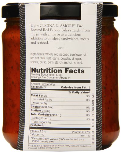 Cucina & Amore Fire Roasted Red Pepper Salsa, 14.8 Ounce thumbnail