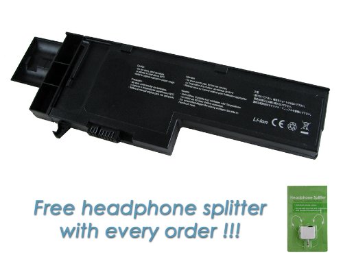 Lenovo IBM Thinkpad X61-7668 4-cell, 2600mAh Replacement Laptop Battery with FREE Headphone Splitter