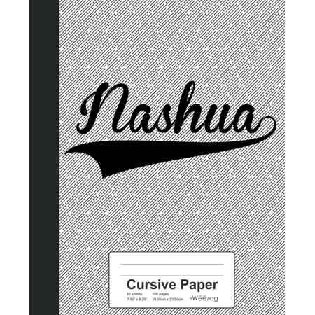 Weezag Cursive Paper Notebook: Cursive Paper : NASHUA Notebook (Series #3443) (Paperback)