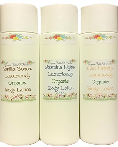 Luxury Organic Body Lotion - 100% All Natural & Non-GMO - Light & Natural Sweet Peach & Citrus Scent - NOW 8 Ounce Size! ORGANIC INGREDIEN thumbnail