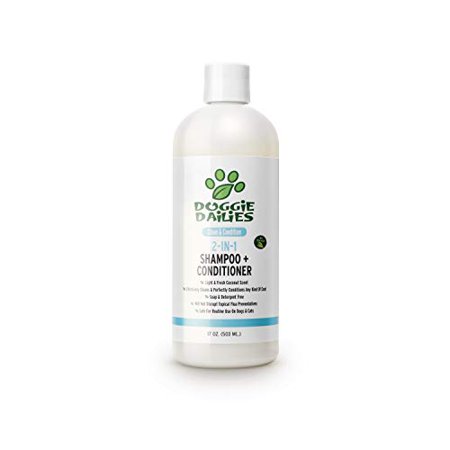 Doggie Dailies Dog Shampoo and Conditioner  2 in 1 Dog Shampoo for Dry  Itchy Skin  Cleans  Conditions and Moisturizes with Vitamin E and Shea Butter 