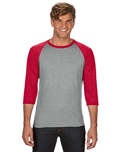 Anvil Men's 3/4 Raglan Sleeve T-Shirt 6755 thumbnail