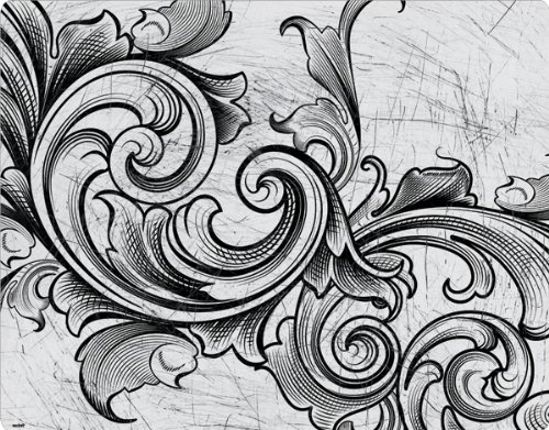 Skinit Protective Skin for Curve 8530 (White Flourish)
