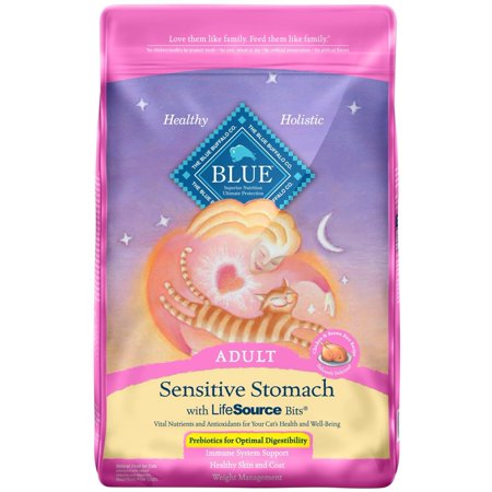 Blue Buffalo Sensitive Stomach Natural Adult Dry Cat Food  Chicken & Brown Rice 15 Pound