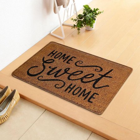 Door Mat Home Sweet Home Doormat  16”x24” Easy to Clean Entry Mat  Natural Coir Non Slip for Outdoor and Indoor Uses