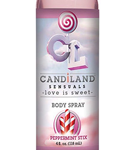 Candiland Sensuals Body Spray PEPPERMINT STIX Flavored Lubricant Long Lasting for Sweetened Lovemaking Premium Water-based Formula: Net Wt 4 Oz or 118 thumbnail