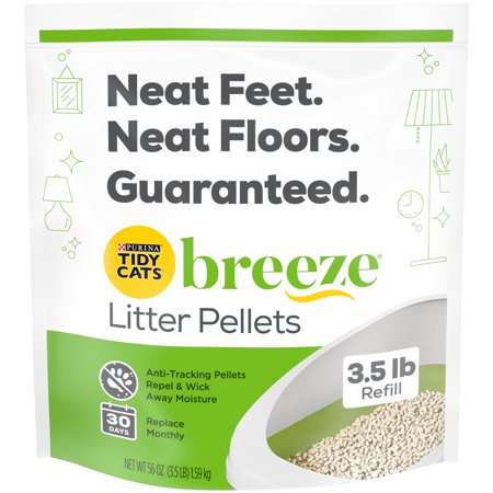 Purina Tidy Cats Breeze Unscented 99.9 Percent Dust Free  Multi Cat  Zeolite Pellet Cat Litter Refill
