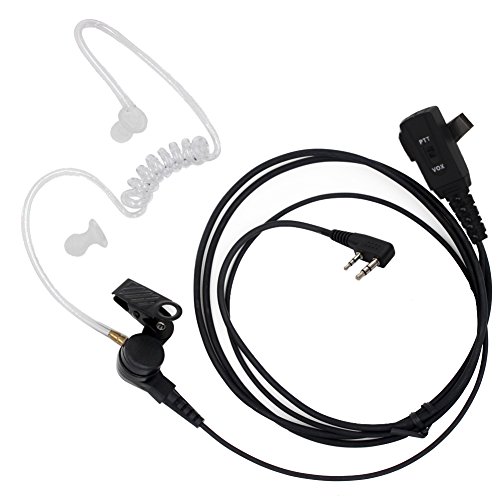 AOER® 2-pin Advanced Nipple Covert Acoustic Tube Bodyguard FBI Earpiece Headset Mic PTT/VOX for Kenwood TK-2202 TK-3202 TK-2312 TK-3312 Nexedge NX-22