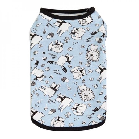 Sonbest Cartoon Pet Dog Clothes for Dog Pet Costume Clothes for Small Dogs Cat Vest O-Neck Sleeveless T Shirts Cool Puppy Clothing Blue XL