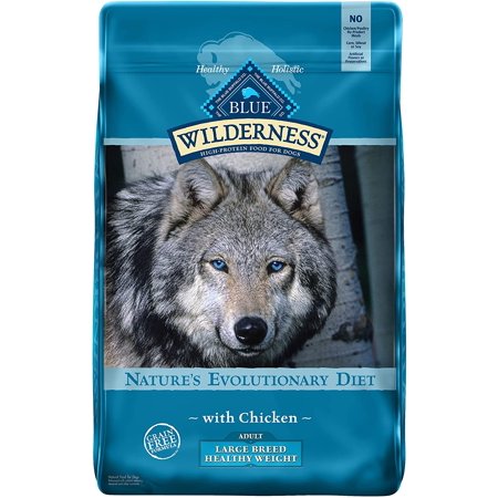 Blue Buffalo Wilderness High Protein  Natural Adult Large Breed Healthy Weight Dry Dog Food  Chicken 24-lb