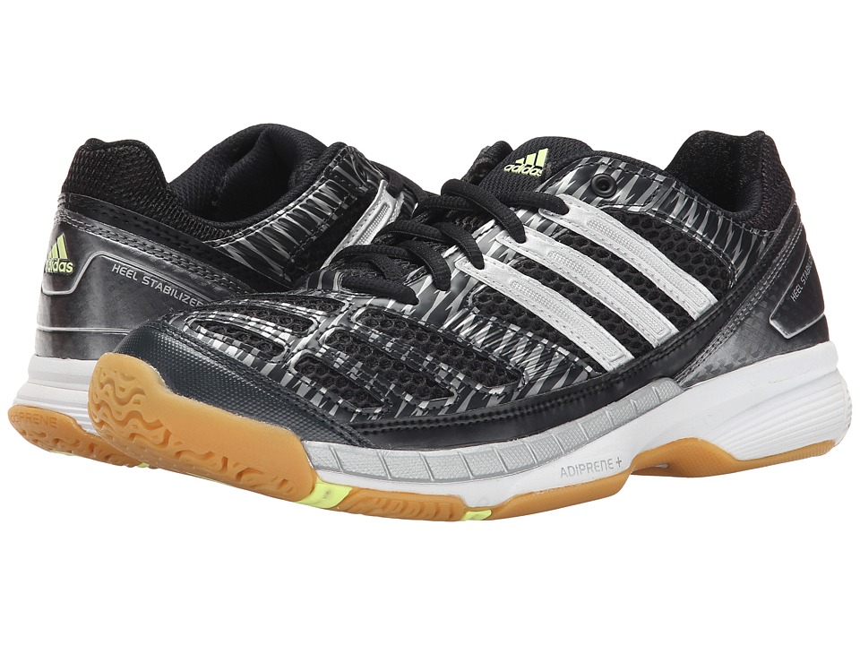Adidas - Volley Assault (Black/Silver Metallic/Frozen Yellow) Women's Volleyball Shoes
