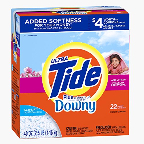 Tide Ultra Plus a Touch of Downy He April Fresh Scent Powder Laundry Detergent, 22 Loads, 40 Oz thumbnail