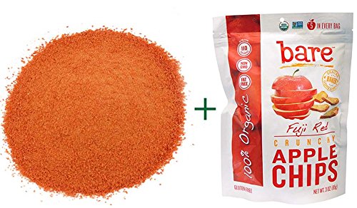 Best Frontier Natural Products, Organic Powdered Tomato, 16 Oz (453 G), Bare Fruit, Crunchy Apple Chips, Fuji Red, 3 Oz (85 G)