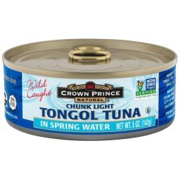 Crown Prince Natural, Chunk Light Tongol Tuna, in Spring Water, 5 Oz (142 G)(pack of 3)