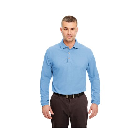 UltraClub Men S Long-Sleeve Classic Polo Shirt  Style 8532