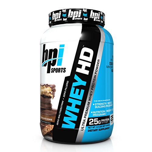 BPI Sports Whey-HD Ultra Premium Whey Protein Powder, Chocolate Cookie, 2 Pound